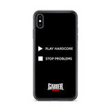 PLAY HARDCORE STOP PROBLEMS - iPhone Case