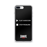 PLAY HARDCORE STOP PROBLEMS - iPhone Case