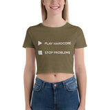 PLAY HARDCORE STOP PROBLEMS - Crop Top