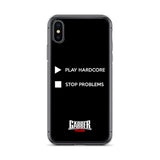 PLAY HARDCORE STOP PROBLEMS - iPhone Case