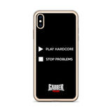 PLAY HARDCORE STOP PROBLEMS - iPhone Case